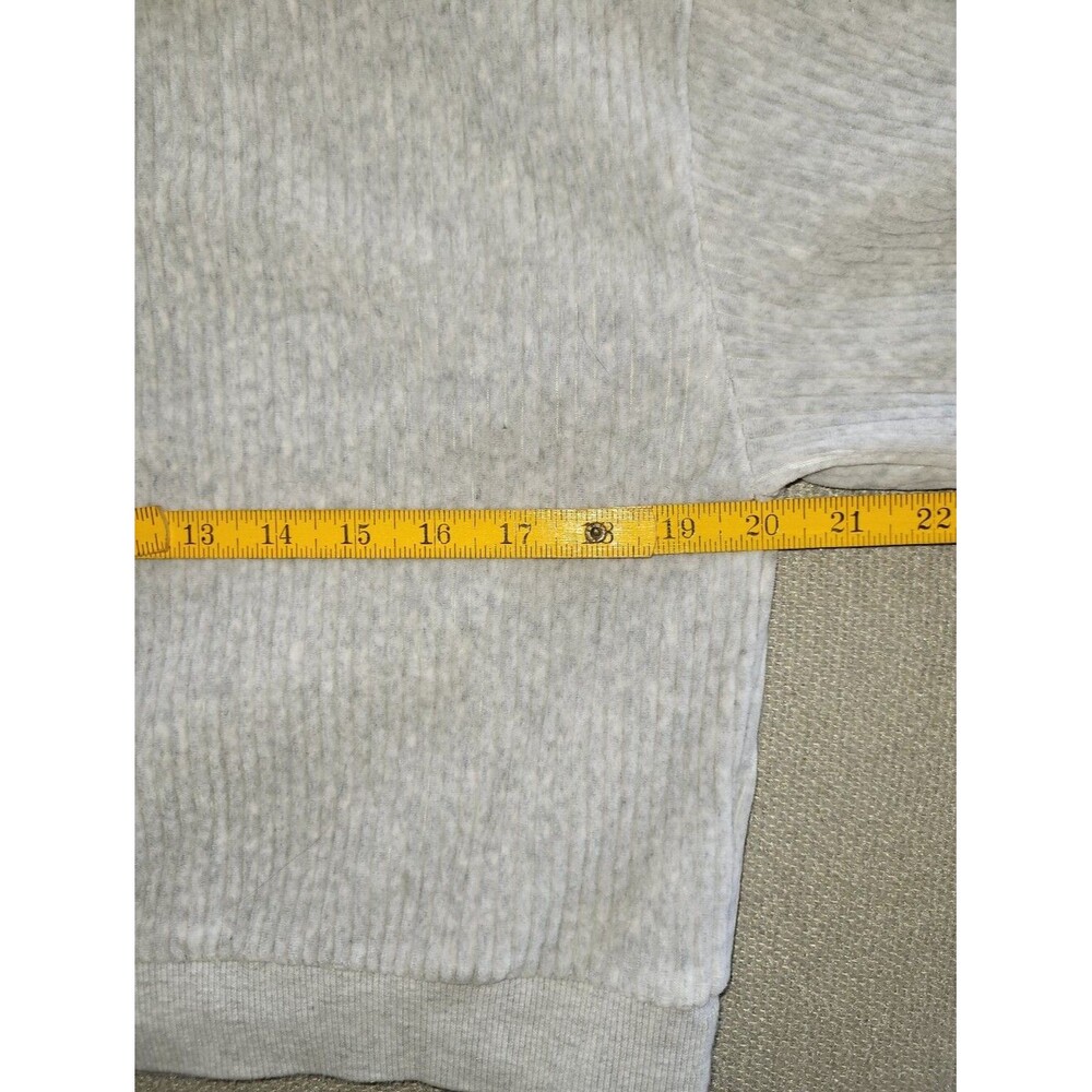 Forever 21 Size Medium Gray Ribbed Cropped Sweatshirt - Picture 4 of 6